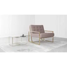 s-style möbel Loungesessel Tampa Bouclé 70 x 80 x 80 cm Rosa