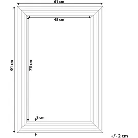 Beliani Wandspiegel CHATAIN 61 cm 91 cm Silber