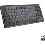 Graphite, LEDs weiß, Kailh Choc V2 LOW PROFILE BROWN, Logi Bolt, USB/Bluetooth, US (920-010780)