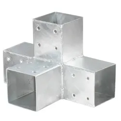 Eckverbinder 9 x 9 cm – feuerverzinkter Stahl, 2 mm stark, 200 × 200 × 90 mm, für stabile 90°-Verbindungen bei Pergolen, Unterständen & Holzbau