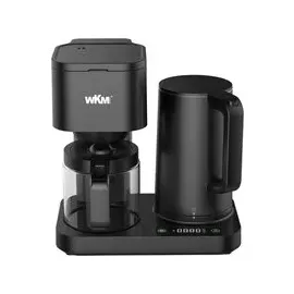 WKM 2 in 1 Kaffeemaschine und Wasserkocher KWK-1600 schwarz Kunststoff Glas - schwarz