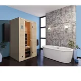 Finnwood Infrarotkabine Svea 2 by WEKA  (2.050 W, 5 Keramikstrahler, 100 x 131 x 196 cm)