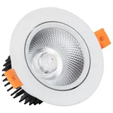 LEDKIA LED Downlight Einbaustrahler 12W Rund COB CRI90 Ausschnitt Ø 90 mm No Flicker 4000K Neutralweiß