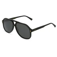 GUCCI GG1042S Herren-Sonnenbrille Vollrand Pilot Kunststoff-Gestell, Schwarz