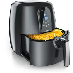 Arendo XXL Heißluftfritteuse, 5,2l, 7 Programme, fettfreies Frittieren
