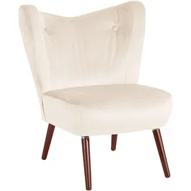 Max Winzer Sessel Sari Samtvelours 70 x 86 x 69 cm Creme