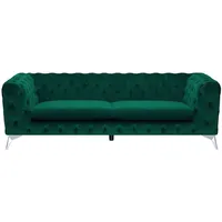 Beliani Sofa 3 Sitz(e) Silber, Grün