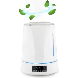 Grundig Luftbefeuchter und Aroma Diffuser 4L - Diffuser Ätherische Öle - Humidifier mit Hygrometer und Zeitschaltuhr - Räume der 15 zu 30m2 - 26 x 15 x 33 CM - Weiß