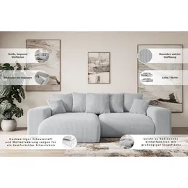altdecor Ecksofa Ottomane links ESKAR-L 266x176x72 Taupe Cord