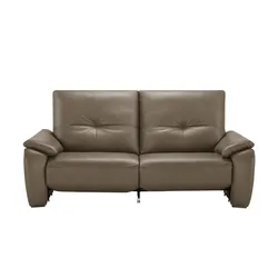 Wohnwert Sofa  aus Echtleder Halina , braun , Maße (cm): B: 205 H: 98 T: 98