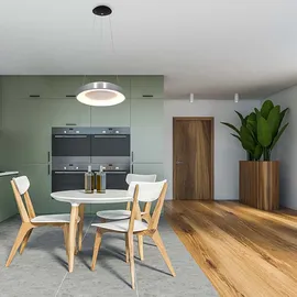 Steinhauer LED Pendelleuchte Ringlede - silber