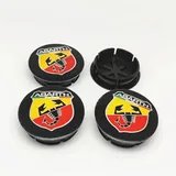 4 Stück Nabendeckel Zubehör für Abarth 50MM, Felgendeckel Radnabendeckel Radnabenabdeckung Felgen Center Nabendeckel Wasserdicht Radnabendeckel