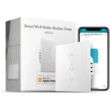 Meross Smart Rolladenschalter Wlan funktioniert mit Homekit, Alexa, Google Home, 80x80mm, Smart Jalousien Schalter/Rolladensteuerung mit Zeitschaltuhr und Sprachsteuerung, Benötigt Nullleiter