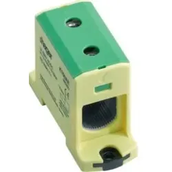 Hager K150AE Anschlussklemme für Aluminium und Kupferleitungen, 25mm2-150mm2, grün gelb