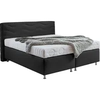 Westfalia Schlafkomfort Boxspringbett "Sigma", schwarz, B:175cm L:210cm, Bezug Bett: