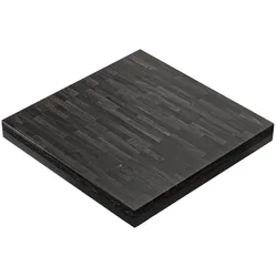 MASSIV STEEL | Bistro Massiv Tischplatte | 80x80cm | Wenge - Schwarz