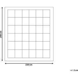 Beliani Bettdecke Weiß Mikrofaser 220 x 240 cm Extra Warm Ganzjahresdecke Vier-jahreszeiten Steppdecke Steppbett Monochromatisch Paspel Schlafzimmer