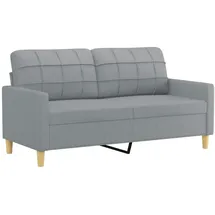 vidaXL 2-Sitzer-Sofa Hellgrau 140 cm Stoff