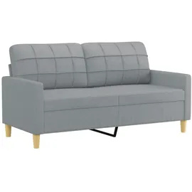 vidaXL 2-Sitzer-Sofa Hellgrau 140 cm Stoff