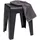 Wenko Badhocker Kumba Duschhocker schwarz, belastbar bis 120 kg, 38 x 47 x 32 cm