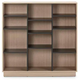 VS Venta-stock Bücherregal 110 x 33 x 110 cm Eiche/Grau