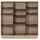 VS Venta-stock Bücherregal 110 x 33 x 110 cm Eiche/Grau