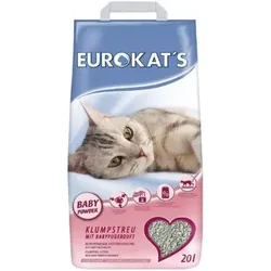 EUROKAT´S Katzenstreu mit Babypuder-Duft, 20 L