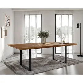 'massivart' BlackWood »Table4YOU Wildeiche Massivholztisch Baumkante / Wildeiche rustik / cm / 220x100 cm
