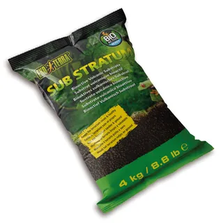 Exo Terra Sub Stratum bioaktives vulkanisches Substrat - Black - 4 kg
