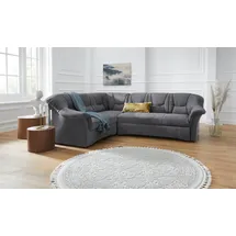 DOMO collection Ecksofa DOMO COLLECTION "SARAFINA 240x190 cm, auch mit Federkern für mehr Sitzkomfort", grau, B:240cm H:83cm T:190cm, Microfaser PRIMABELLE (100% Polyester) / Struktur (90% Polyester; 10% Polyacryl);Luxus-Microfaser (92% Polyester, 8% Nylon);Microfaser