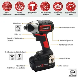 SCHMIDT security tools Akku-Schlagschrauber ID-180 inkl. 1 x 4,0 Ah + Ladegerät