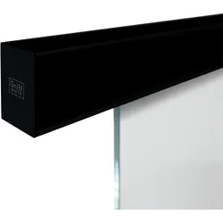 Griffwerk Schiebetürsystem PLANEO X60 ohne Softeinzug graphitschwarz 2000 mm - 1 flügelig Deckenmontage/Glastüren