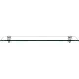 Einfeben Glas Wandregal Klarglas, Glasregal mit 8mm ESG Sicherheitsglas und Halterung, perfekt geeignet als Duschregal/Badablage/Glasablage für Bad, Küchen,Balkon, Verschiedene Größen (20x10x0.8 cm)