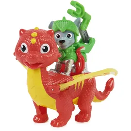 Spin Master PAW PATROL, Rescue Knights Rocky und Dragon Flame Actionfiguren-Set, Spielzeug geeignet für Kinder ab 3 Jahren