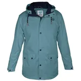 MADSea Regenjacke Friesennerz wasserdichte Regenjacke mit verstellbarer Kapuze blau 6XL