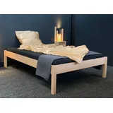 LIEGEWERK Holzbett Buche Bett 140x200cm Massivholzbett Bettgestell Seniorenbett Holz Natur (Höhe 55cm, 140x200)
