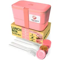 Umami Bento Lunchbox verschachtelbar 1500 ml All-in-One, Bento Box Erwachsene, Mahlzeit Prep Container für Männer