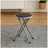 Hti-Living Klapphocker  Kunstleder 30 x 38 x 38 cm Schwarz