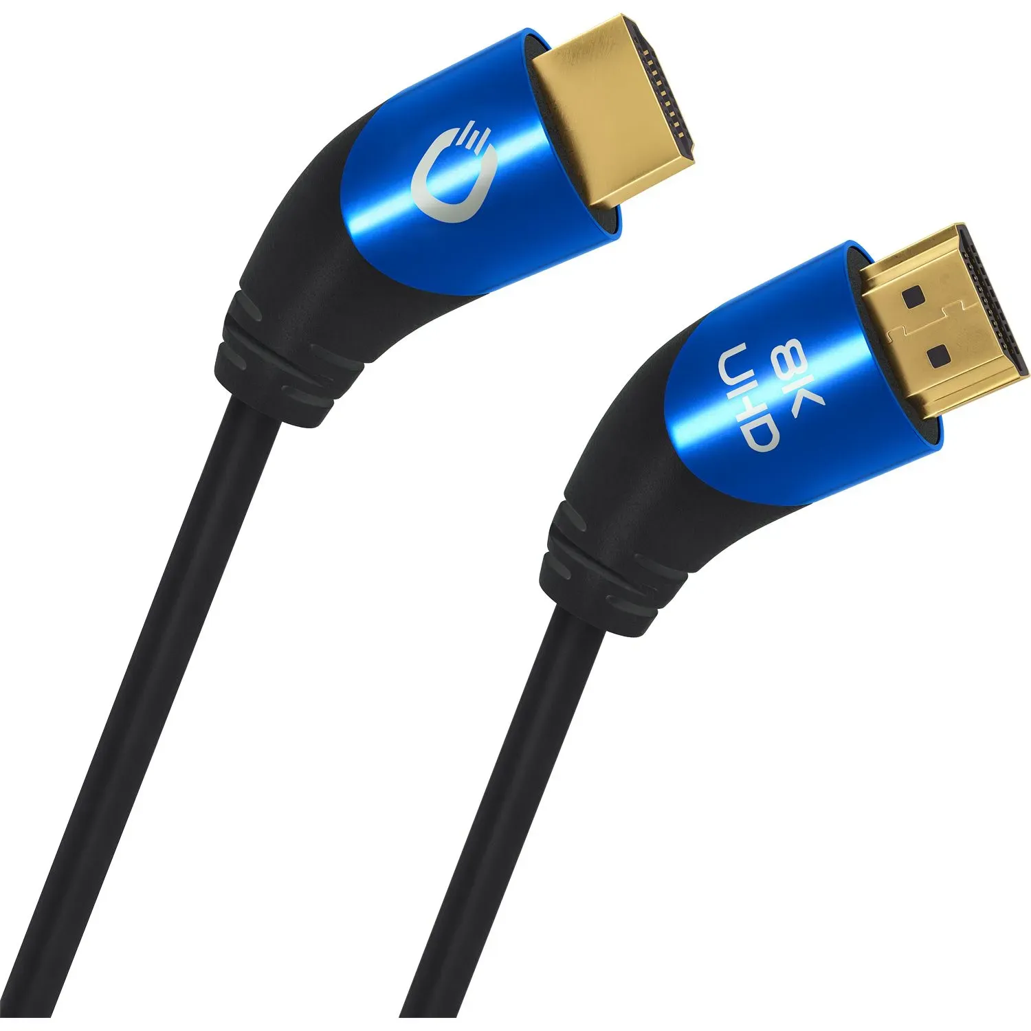 Shape Magic 48 Gbit/s Stecker Abgewinkelt HDMI auf 3 x HDMI Type A (Standard) 2 m  (Schwarz, Blau) (Versandkostenfrei)