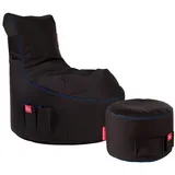 GAMEWAREZ Gaming Sitzsack Bundle Classic Sitzsack Blau Schwarz