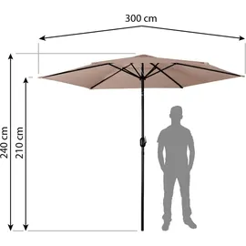 OEM Faltbarer Gartenschirm Ø 300 cm Beige