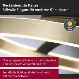 Paulmann Melira 24 W Schwarz/Gold Metall