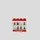 LEGO Aufbewahrungsbox 19,1 x 18,4 cm 1-tlg. rot/transparent