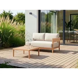 Beliani Sampieri Set 2-tlg. Hellbraun/Beige