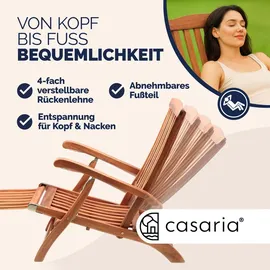 CASARIA Queen Mary Sonnenliege 169 x 54 x 95 cm braun klappbar