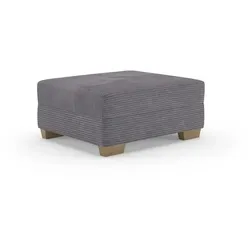 Hocker Helena Cord Grau Stone