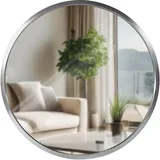 CLP Wandspiegel, Silber, Metall, 30x30x3 cm, Spiegel, Wandspiegel