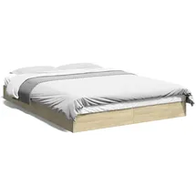 vidaXL Bettgestell 140 x 200 cm Braun