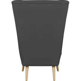 Home Affaire "Sallito, Ohrensessel, TV-Sessel", grau, B:76cm H:109cm T:85cm, Struktur Hahnentritt (67% Polypropylen, 33% Polyester);Samtoptik (100% Polyester);Fellimitat (100% Polyester);Samtcord (92% Polyester, 8% Polyamid);Struktur (100%