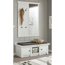 furn.design Garderobenpaneel Hooge 105 x 140 cm Weiß